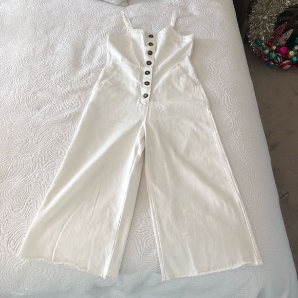 Wishlist Pants - white denim jumpsuit